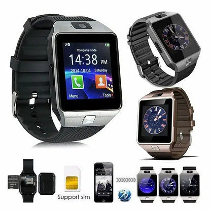 Dz09 Bluetooth Smartwatch,touchscreen Wrist Smart Phone Watch Sports Fitness Tracker With Sim Sd Card Slot Camera (black)