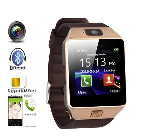 Dz09 Bluetooth Smartwatch,touchscreen Wrist Smart Phone Watch Sports Fitness Tracker With Sim Sd Card Slot Camera (black)